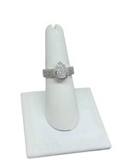 Lady's Silver-Diamond Ring 94 Diamonds .94 Carat T.W. 925 Silver 2.1dwt
